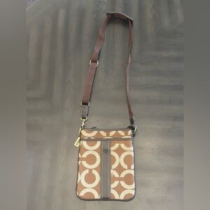 Y2K Vintage Coach Tan and Brown Crossbody Bag